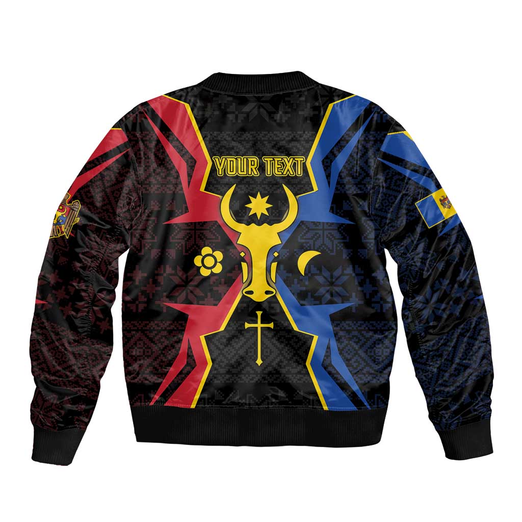 Personalized Moldova Bomber Jacket The Aurochs Symbol With Patterns - Wonder Print Shop