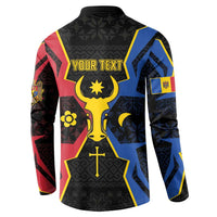 Personalized Moldova Button Sweatshirt The Aurochs Symbol With Patterns - Wonder Print Shop