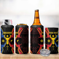 Personalized Moldova 4 in 1 Can Cooler Tumbler The Aurochs Symbol With Patterns - Wonder Print Shop