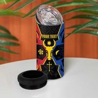 Personalized Moldova 4 in 1 Can Cooler Tumbler The Aurochs Symbol With Patterns - Wonder Print Shop