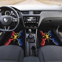 Moldova Car Mats The Aurochs Symbol With Patterns - Wonder Print Shop