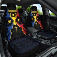 Moldova Car Seat Cover The Aurochs Symbol With Patterns - Wonder Print Shop