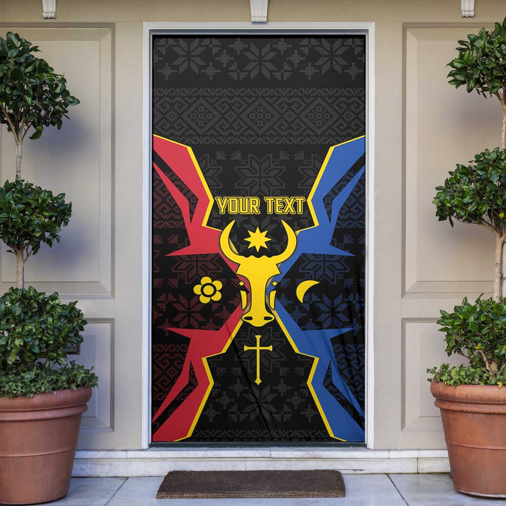 Moldova Door Cover The Aurochs Symbol With Patterns - Wonder Print Shop