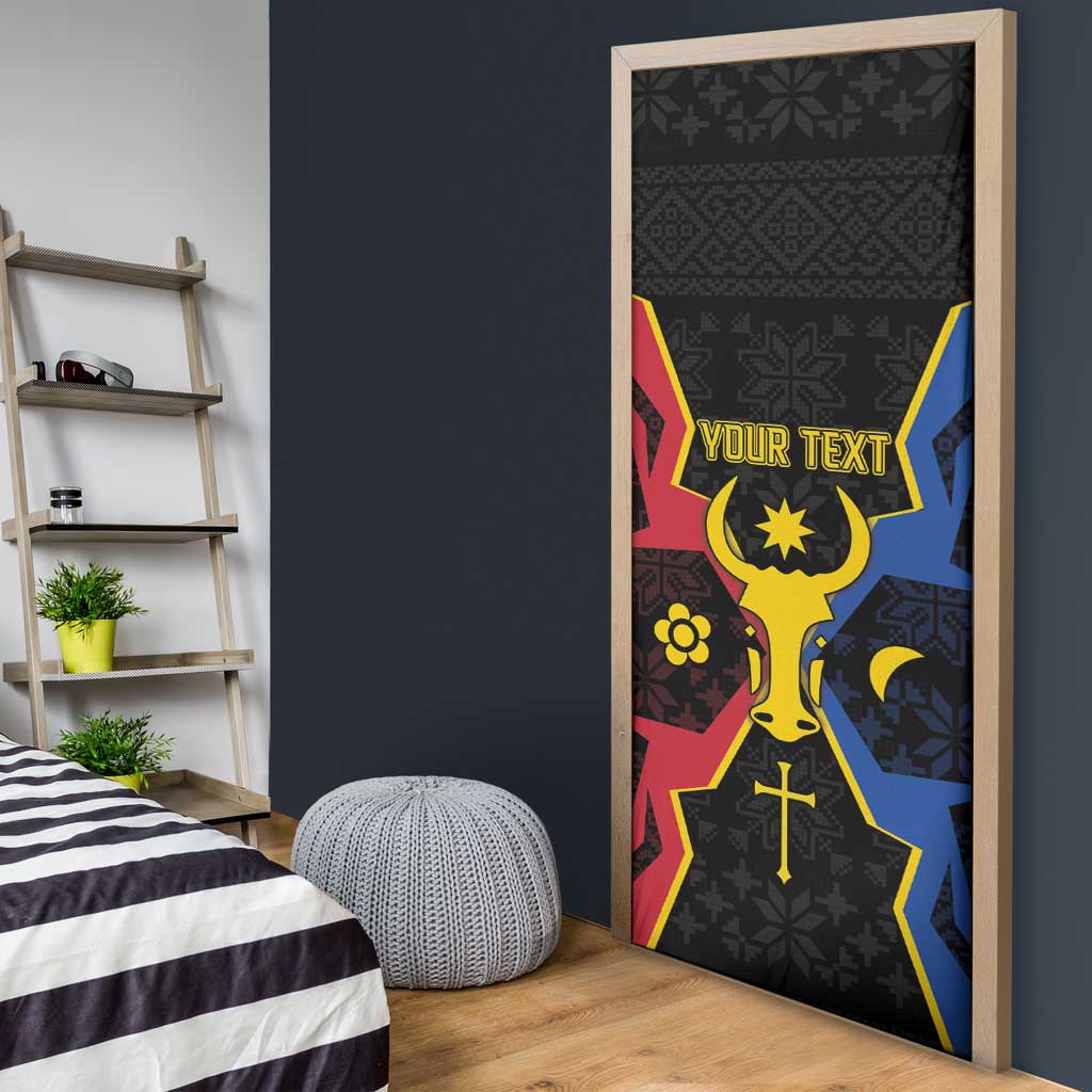 Moldova Door Cover The Aurochs Symbol With Patterns - Wonder Print Shop