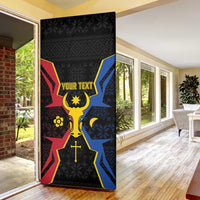 Moldova Door Cover The Aurochs Symbol With Patterns - Wonder Print Shop