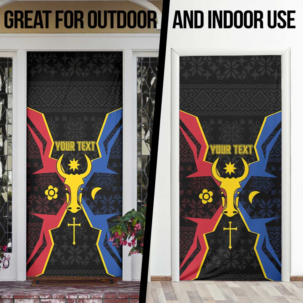 Moldova Door Cover The Aurochs Symbol With Patterns - Wonder Print Shop
