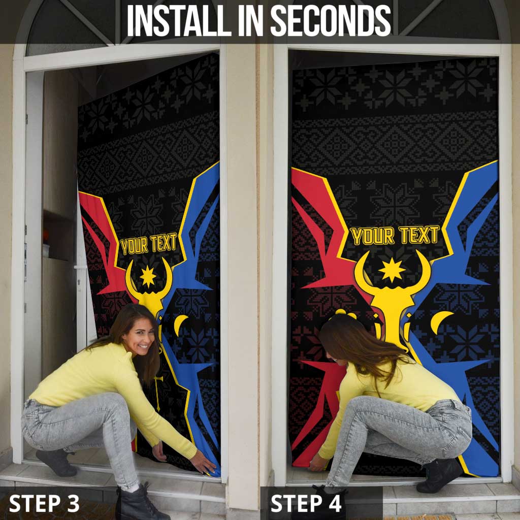 Moldova Door Cover The Aurochs Symbol With Patterns - Wonder Print Shop