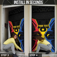 Moldova Door Cover The Aurochs Symbol With Patterns - Wonder Print Shop