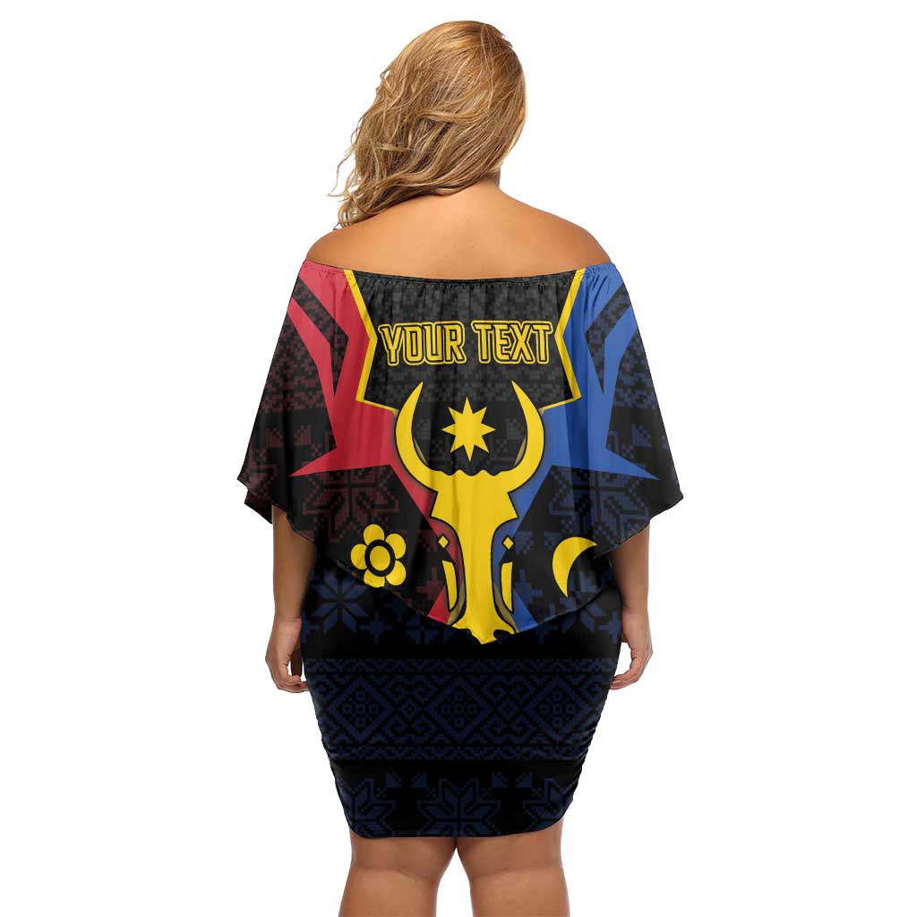 Personalized Moldova Family Matching Off Shoulder Short Dress and Hawaiian Shirt The Aurochs Symbol With Patterns - Wonder Print Shop