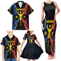 Personalized Moldova Family Matching Tank Maxi Dress and Hawaiian Shirt The Aurochs Symbol With Patterns - Wonder Print Shop