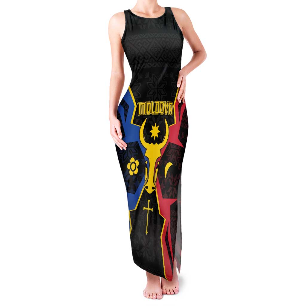 Personalized Moldova Family Matching Tank Maxi Dress and Hawaiian Shirt The Aurochs Symbol With Patterns - Wonder Print Shop