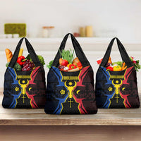 Moldova Grocery Bag The Aurochs Symbol With Patterns - Wonder Print Shop