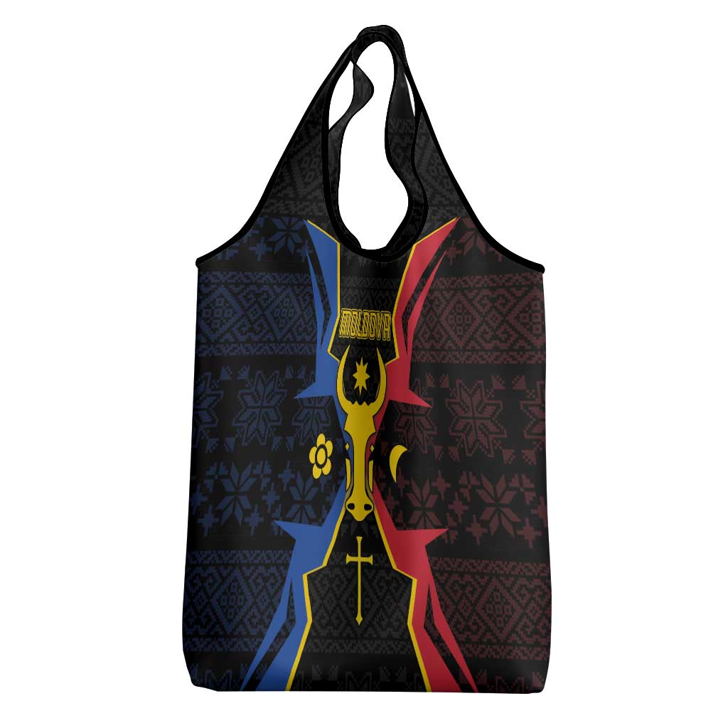 Moldova Grocery Bag The Aurochs Symbol With Patterns - Wonder Print Shop