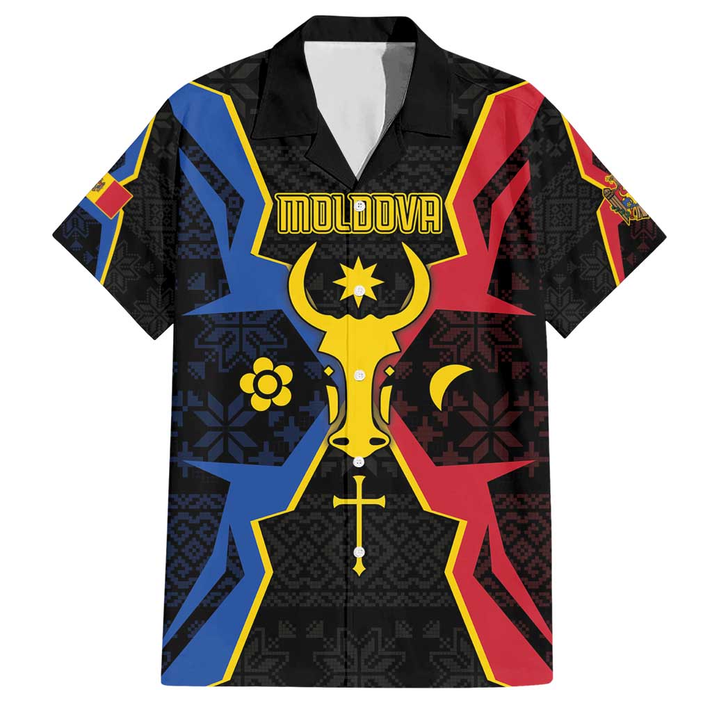 Personalized Moldova Hawaiian Shirt The Aurochs Symbol With Patterns - Wonder Print Shop