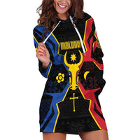 Personalized Moldova Hoodie Dress The Aurochs Symbol With Patterns - Wonder Print Shop
