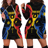 Personalized Moldova Hoodie Dress The Aurochs Symbol With Patterns - Wonder Print Shop