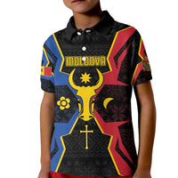 Personalized Moldova Kid Polo Shirt The Aurochs Symbol With Patterns - Wonder Print Shop