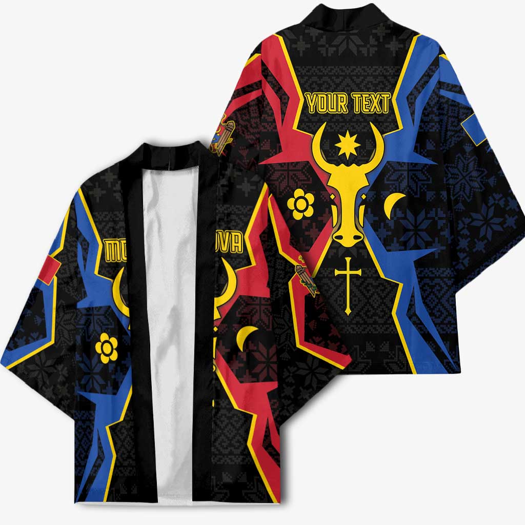 Personalized Moldova Kimono The Aurochs Symbol With Patterns - Wonder Print Shop
