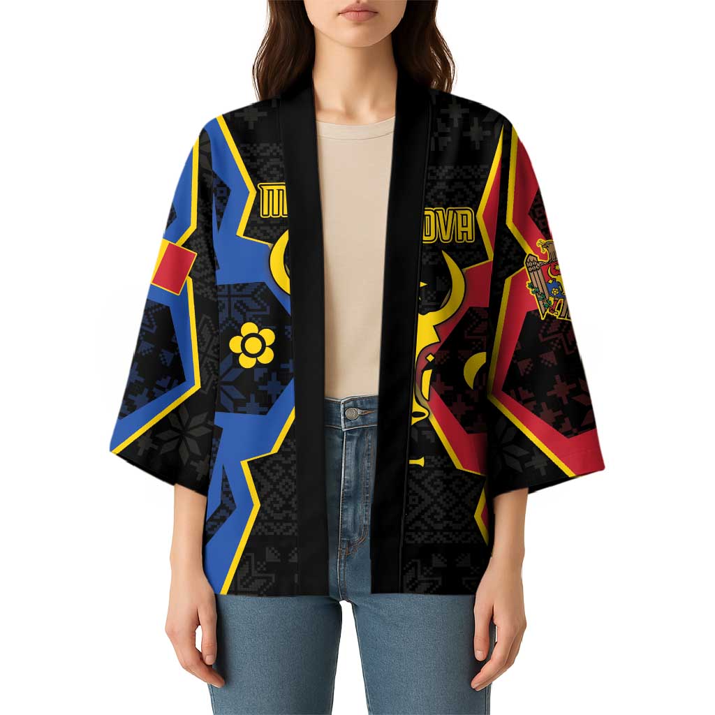 Personalized Moldova Kimono The Aurochs Symbol With Patterns - Wonder Print Shop