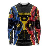 Personalized Moldova Long Sleeve Shirt The Aurochs Symbol With Patterns - Wonder Print Shop