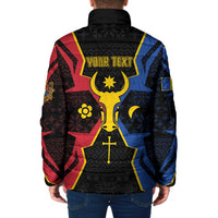 Personalized Moldova Padded Jacket The Aurochs Symbol With Patterns - Wonder Print Shop