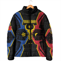 Personalized Moldova Padded Jacket The Aurochs Symbol With Patterns - Wonder Print Shop