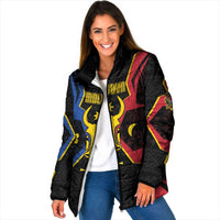 Personalized Moldova Padded Jacket The Aurochs Symbol With Patterns - Wonder Print Shop