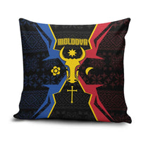 Moldova Pillow Cover The Aurochs Symbol With Patterns - Wonder Print Shop