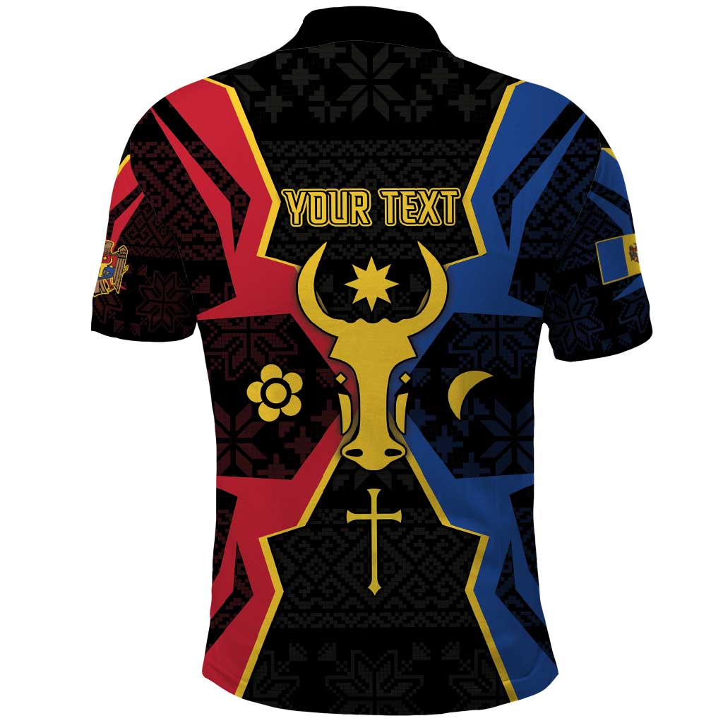 Personalized Moldova Polo Shirt The Aurochs Symbol With Patterns - Wonder Print Shop