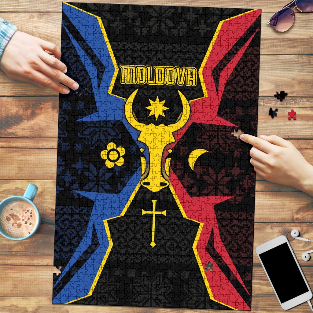Moldova Puzzle The Aurochs Symbol With Patterns - Wonder Print Shop
