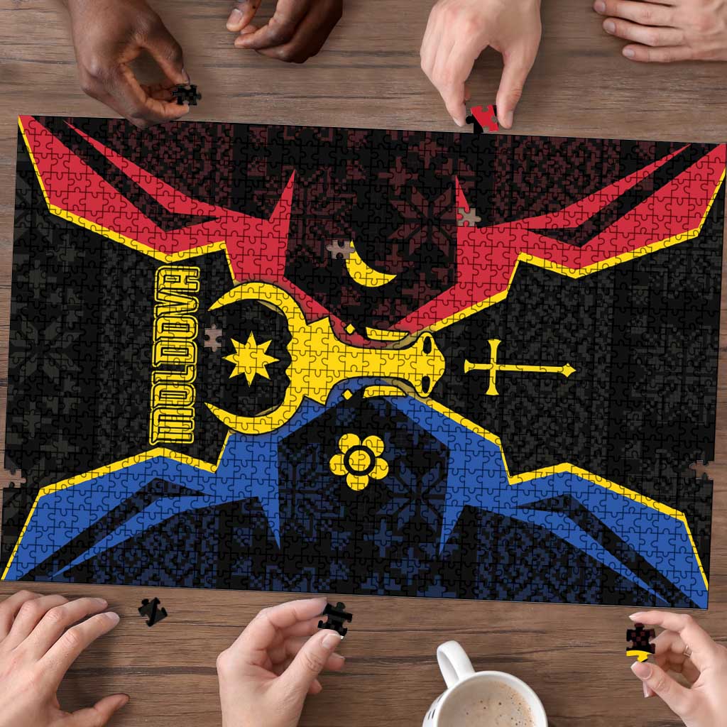 Moldova Puzzle The Aurochs Symbol With Patterns - Wonder Print Shop