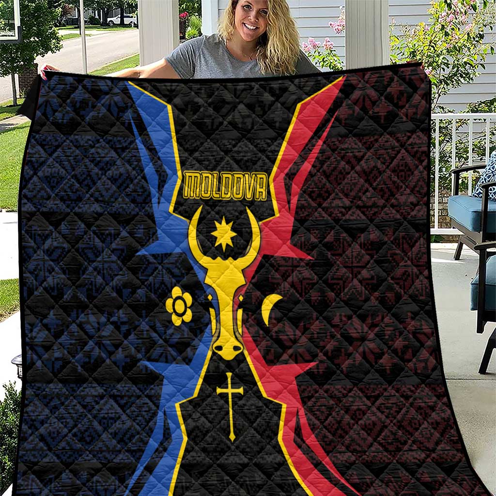 Moldova Quilt The Aurochs Symbol With Patterns - Wonder Print Shop