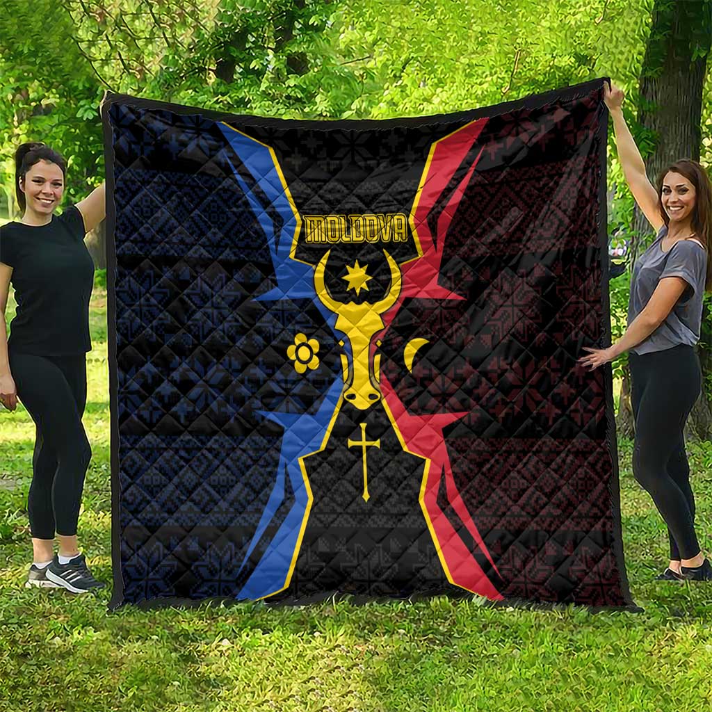Moldova Quilt The Aurochs Symbol With Patterns - Wonder Print Shop