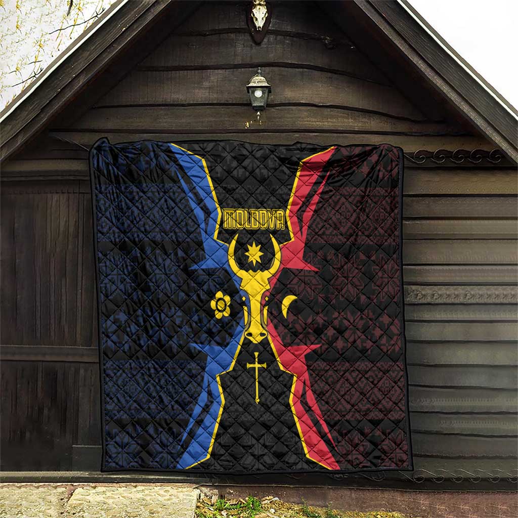 Moldova Quilt The Aurochs Symbol With Patterns - Wonder Print Shop