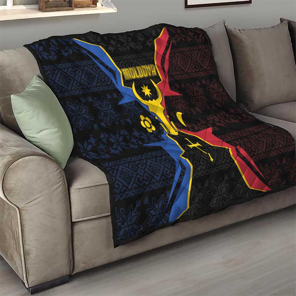 Moldova Quilt The Aurochs Symbol With Patterns - Wonder Print Shop