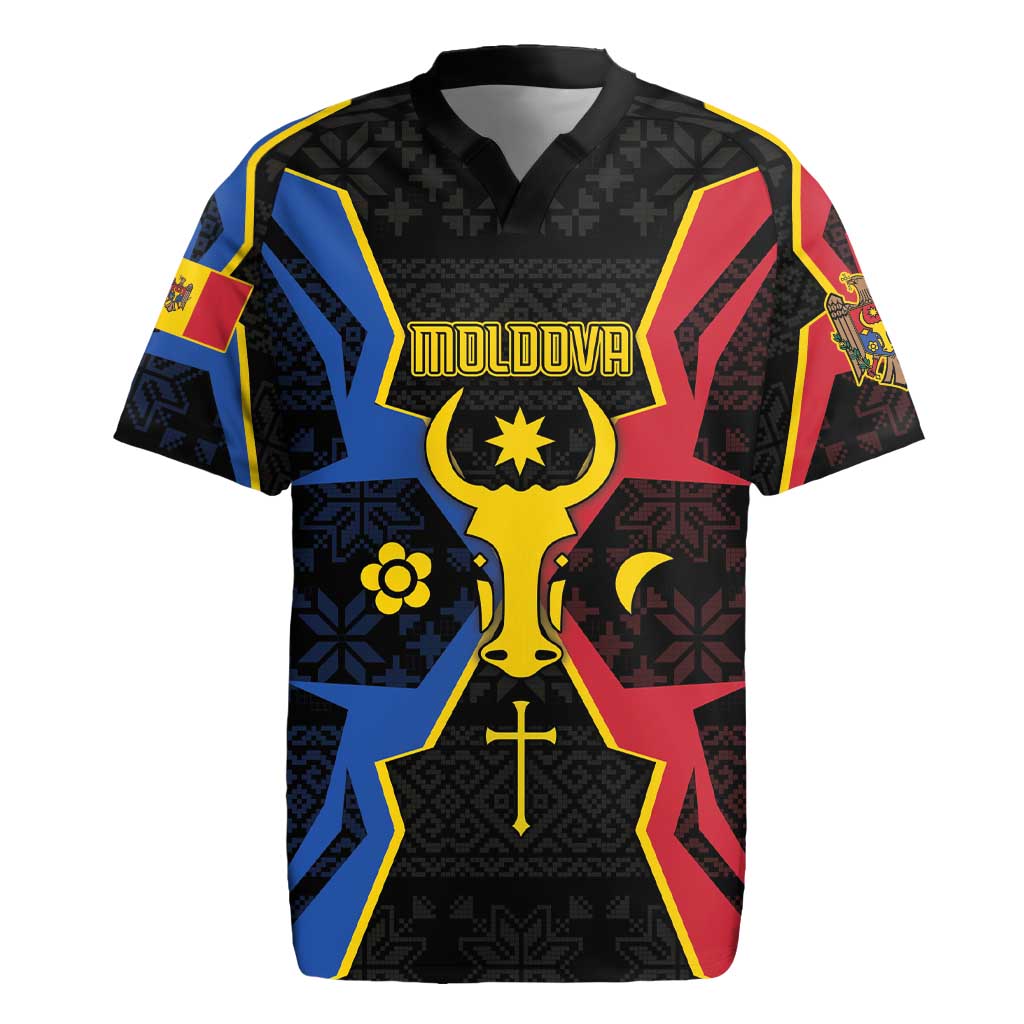 Personalized Moldova Rugby Jersey The Aurochs Symbol With Patterns - Wonder Print Shop