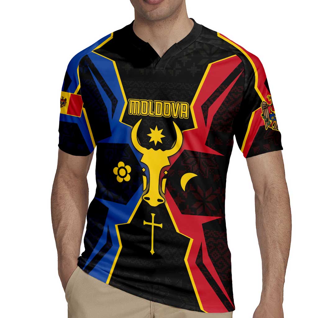 Personalized Moldova Rugby Jersey The Aurochs Symbol With Patterns - Wonder Print Shop
