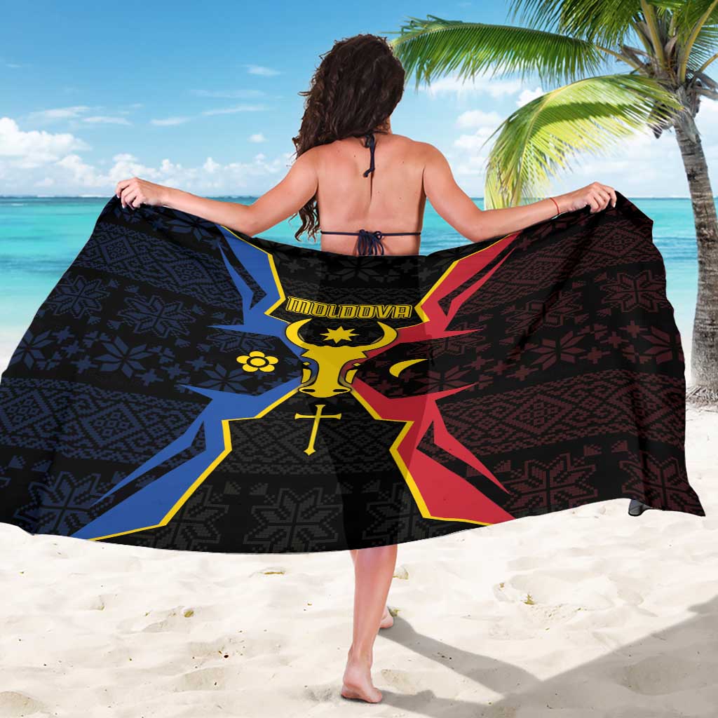 Moldova Sarong The Aurochs Symbol With Patterns - Wonder Print Shop