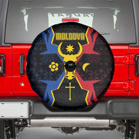 Moldova Spare Tire Cover The Aurochs Symbol With Patterns - Wonder Print Shop
