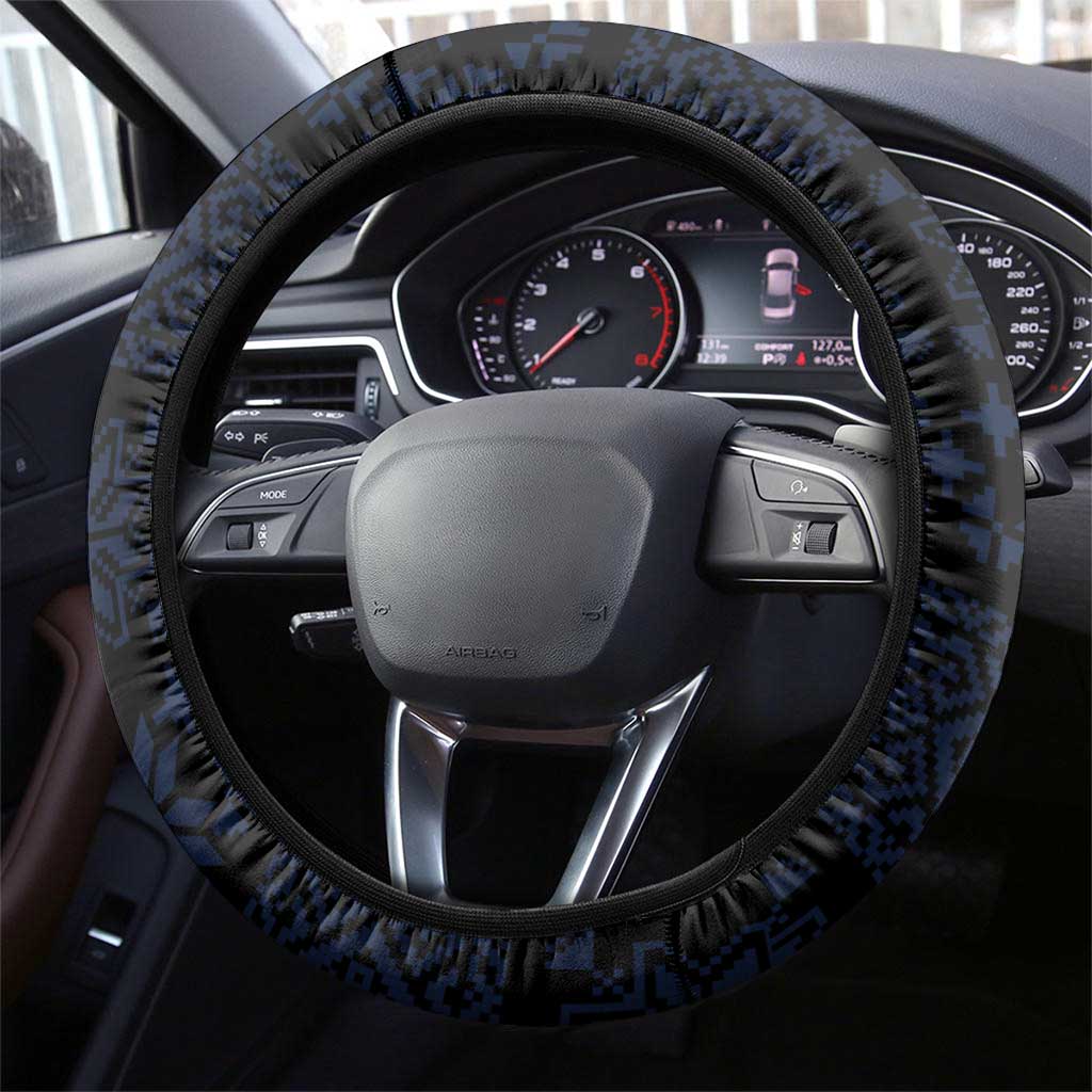 Moldova Steering Wheel Cover The Aurochs Symbol With Patterns - Wonder Print Shop