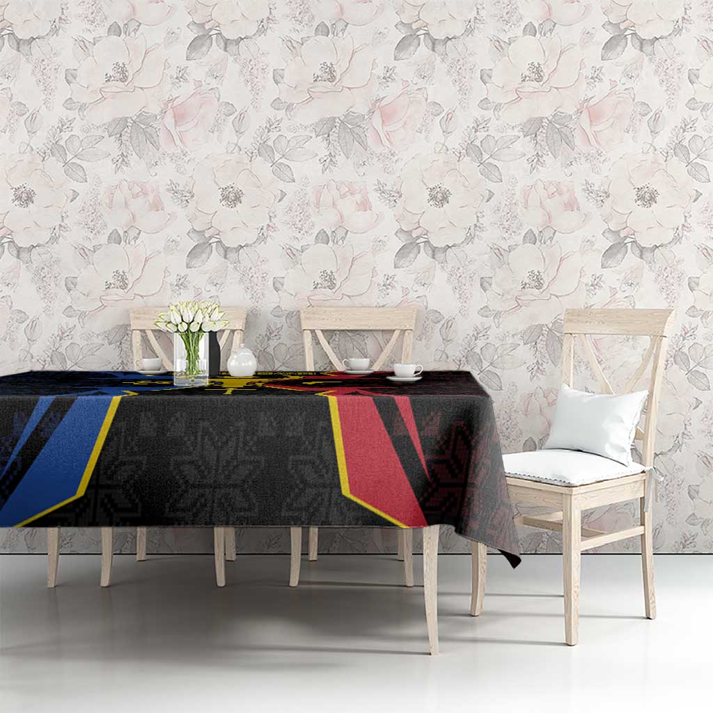 Moldova Tablecloth The Aurochs Symbol With Patterns - Wonder Print Shop