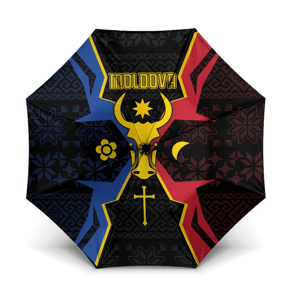 Moldova Umbrella The Aurochs Symbol With Patterns - Wonder Print Shop