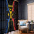 Moldova Window Curtain The Aurochs Symbol With Patterns - Wonder Print Shop