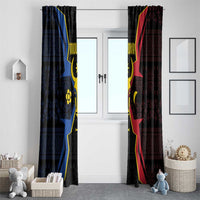 Moldova Window Curtain The Aurochs Symbol With Patterns - Wonder Print Shop