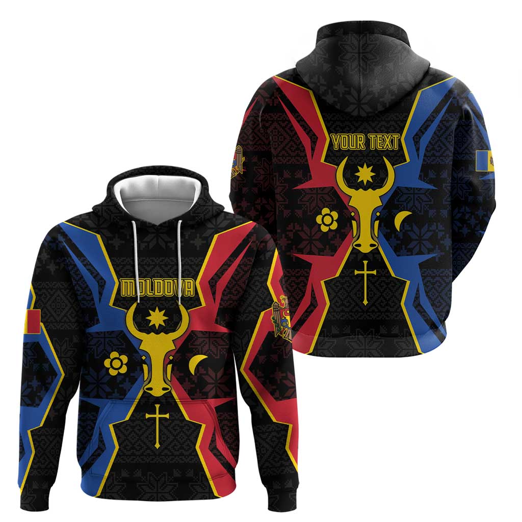 Personalized Moldova Zip Hoodie The Aurochs Symbol With Patterns - Wonder Print Shop