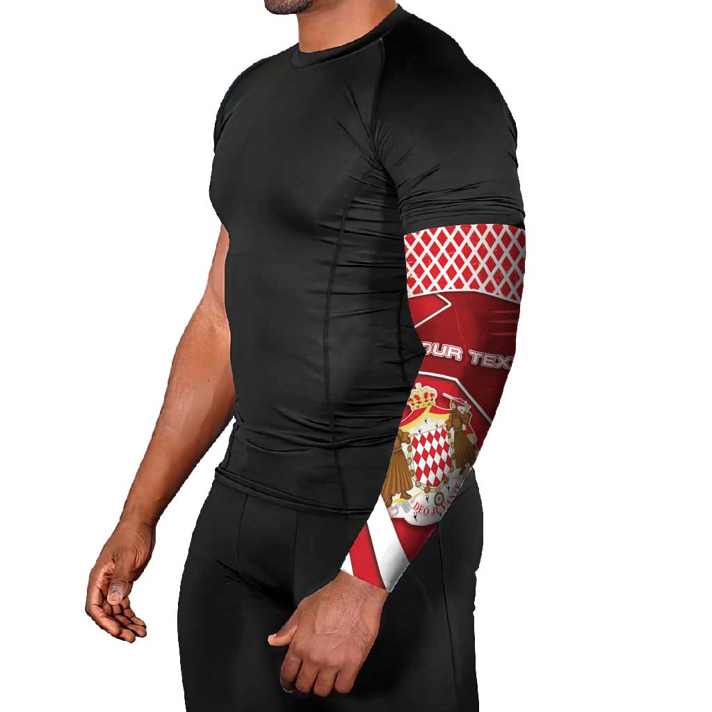 Monaco Arm Sleeves Coat Of Arms Unique Style - Wonder Print Shop