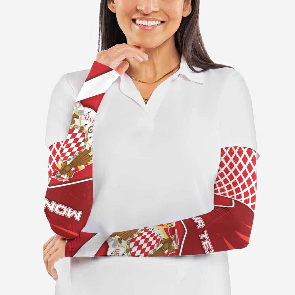 Monaco Arm Sleeves Coat Of Arms Unique Style - Wonder Print Shop