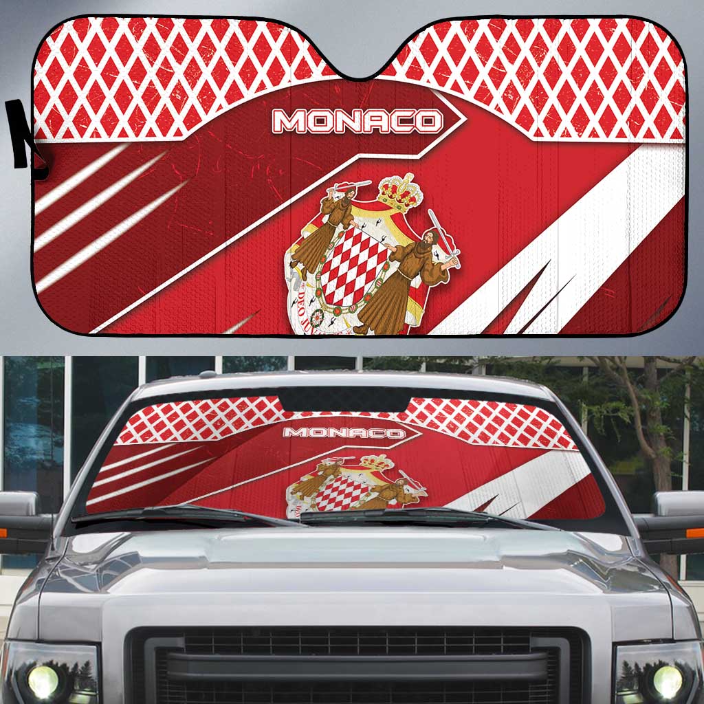 Monaco Auto Sun Shade Coat Of Arms Unique Style - Wonder Print Shop