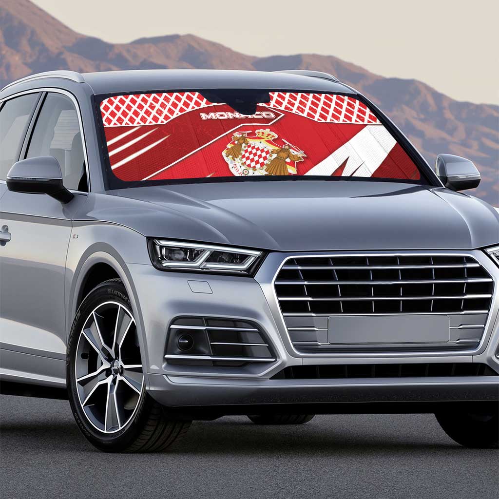 Monaco Auto Sun Shade Coat Of Arms Unique Style - Wonder Print Shop