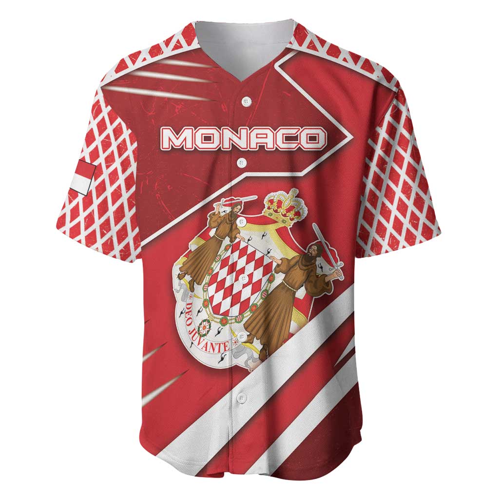 Personalized Monaco Baseball Jersey Coat Of Arms Unique Style - Wonder Print Shop